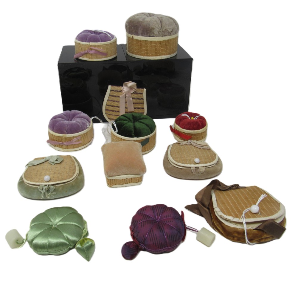shaker pincusuions and needlebooks